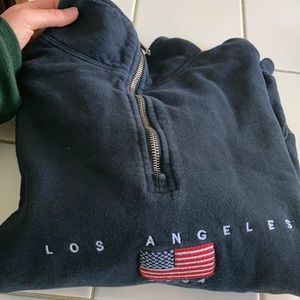 Brandy Melville LOS ANGELES zip up sweater
